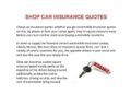 PPT - SHOP CAR INSURANCE QUOTES PowerPoint Presentation, free download ...
